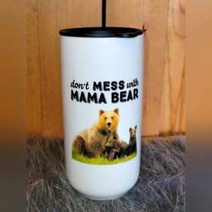 Bella Bug  "Don't mess with mama bear" ceramic mug with lid